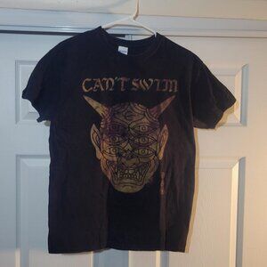 Can't Swim Black & Gold Foil Oni Shirt